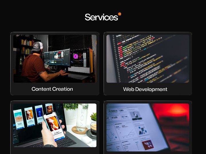 Services section of the Craftstudioo website